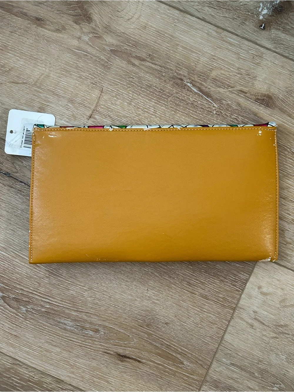 Multicolor Geometric Foldover Clutch - Mustard Accent